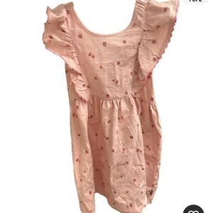 Pink Ruffled Dress with Floral Pattern modern moments by Gerber size 3t